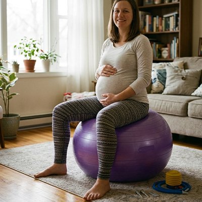 Ballon de grossesseâ maman en mouvement